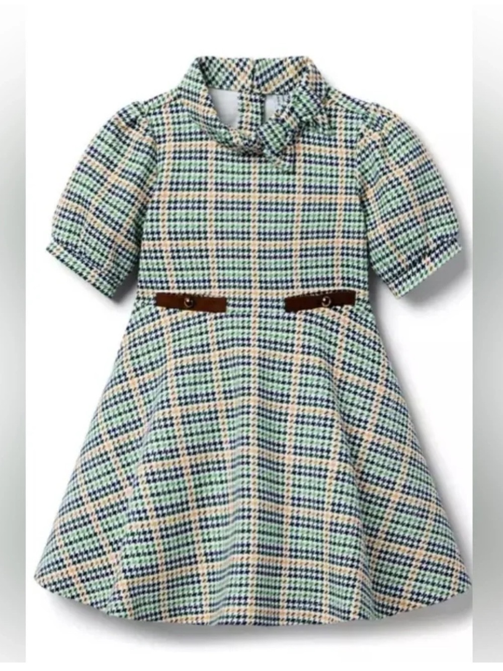 Janie and Jack Houndstooth Ponte Dress